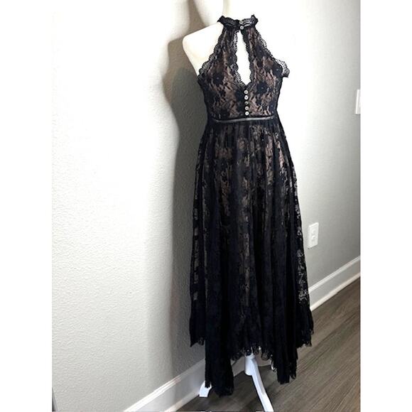 Mia Joy Fairy Goth Black Lace Tiered Ruffle Dress Size Small - Picture 9 of 16